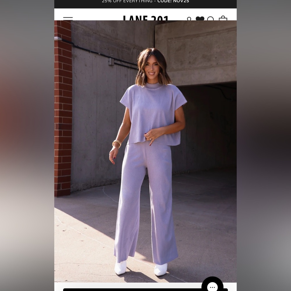 Lavender Women's Two-Piece Set